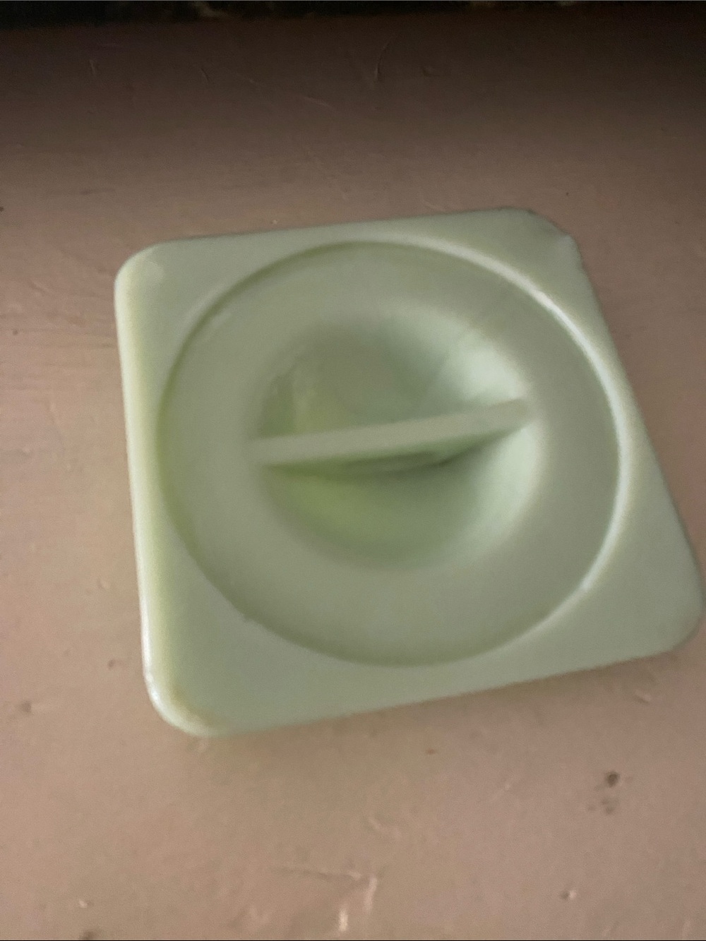 Jeannette Jadeite glass square refrigerator dish lid